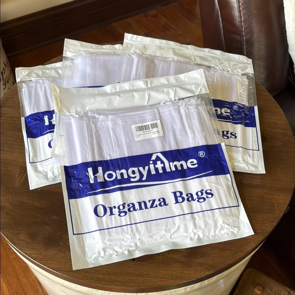 400 White Organza Bags